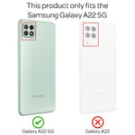 NALIA Panzerhülle für Samsung Galaxy A22 5G – Ring-Ständer 360° & Magnet-Halterung Kompatibel – RINGDEFEND (Stoßfestes Outdoor Case) – Marke aus Berlin