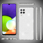 NALIA Glitzerhülle für Samsung Galaxy A22 – Funkelndes Silikon Case – DAZZLIN (Transparent & Stoßfest) – Marke aus Berlin