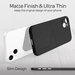NALIA Ultra Slim Hardcase für iPhone 13 Mini – Matt-Transparent & 0.3mm Dünn – PHANTOM (Dünnes Cover & Kamera-Vollschutz) – Marke aus Berlin