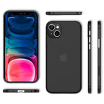 NALIA Ultra Slim Hardcase für iPhone 13 Mini – Matt-Transparent & 0.3mm Dünn – PHANTOM (Dünnes Cover & Kamera-Vollschutz) – Marke aus Berlin