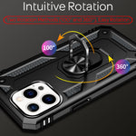 NALIA Panzerhülle für iPhone 13 Pro – Ring-Ständer 360° & Magnet-Halterung Kompatibel – RINGDEFEND (Stoßfestes Outdoor Case) – Marke aus Berlin