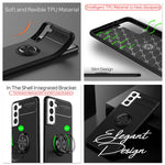 NALIA Ringhülle für Samsung Galaxy S21 FE – Ring-Ständer 360° & für Magnet-Halter – GRIP360 (Mattiertes Silikon Case) – Marke aus Berlin