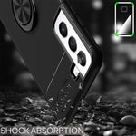 NALIA Ringhülle für Samsung Galaxy S21 FE – Ring-Ständer 360° & für Magnet-Halter – GRIP360 (Mattiertes Silikon Case) – Marke aus Berlin
