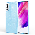NALIA Glitzerhülle für Samsung Galaxy S21 FE – Funkelnder Glitzer-Look & Grip – SHINEPOP (Silikon Case) – Marke aus Berlin
