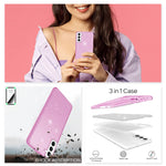 NALIA Glitzerhülle für Samsung Galaxy S21 FE – Funkelnder Glitzer-Look & Grip – SHINEPOP (Silikon Case) – Marke aus Berlin