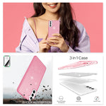 NALIA Glitzerhülle für Samsung Galaxy S21 FE – Funkelnder Glitzer-Look & Grip – SHINEPOP (Silikon Case) – Marke aus Berlin