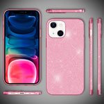 NALIA Glitzerhülle für iPhone 13 Mini – Funkelnder Glitzer-Look & Grip – SHINEPOP (Silikon Case) – Marke aus Berlin