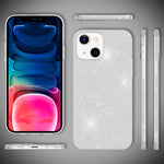 NALIA Glitzerhülle für iPhone 13 Mini – Funkelnder Glitzer-Look & Grip – SHINEPOP (Silikon Case) – Marke aus Berlin