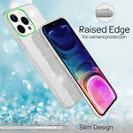 NALIA Glitzerhülle für iPhone 13 Pro Max – Funkelnder Glitzer-Look & Grip – SHINEPOP (Silikon Case) – Marke aus Berlin