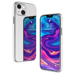 NALIA Spiegel Hartglas Case kompatibel mit iPhone 13 Hülle, Klarer Spiegeleffekt Mirror Hardcase Robust 9H Tempered Glass & Silikon Bumper, Dünne Schutzhülle Glashülle Cover Handyhülle - Silber