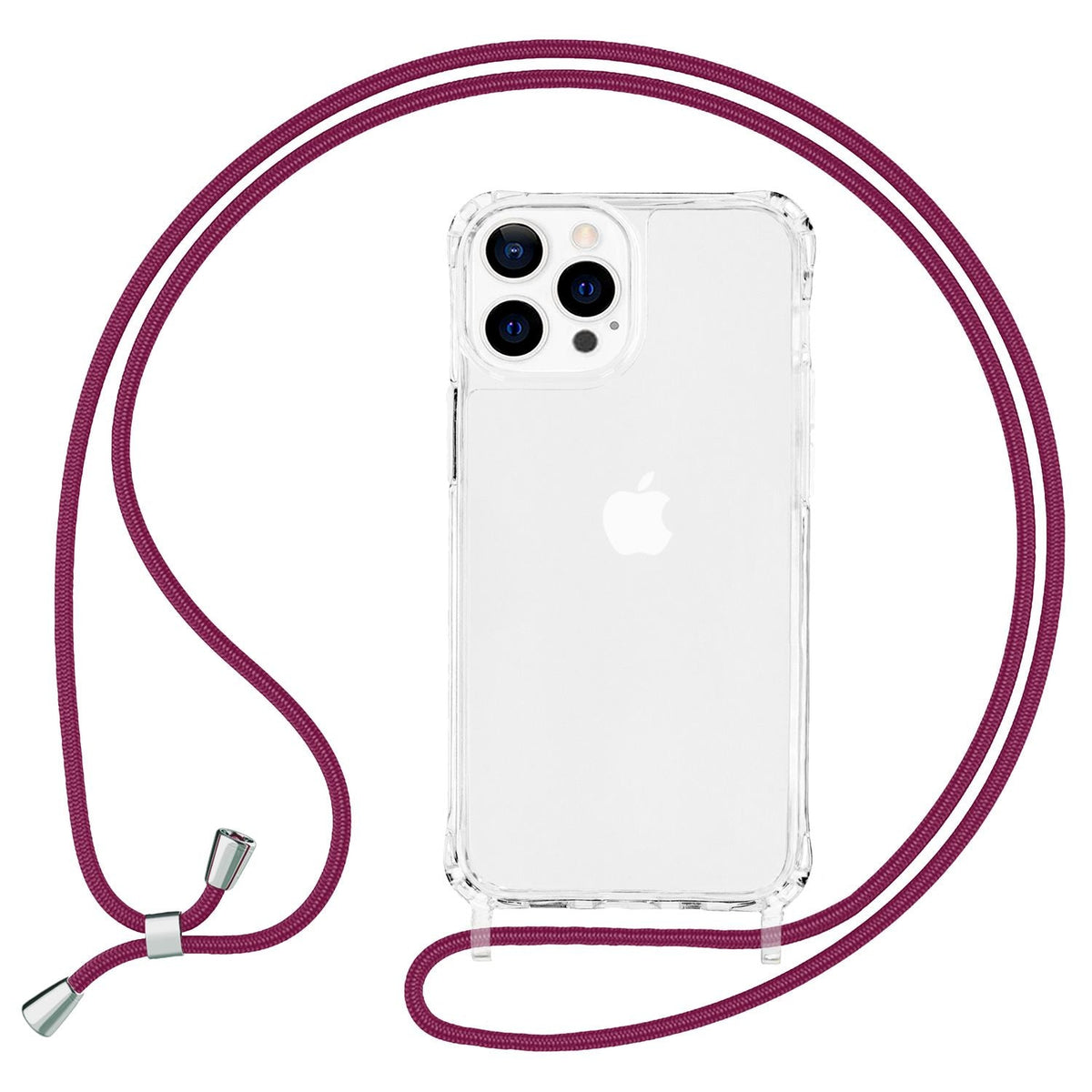 NALIA Handykette für iPhone 13 Pro – Transparentes Hybrid-Case & Band – HANGIT PRO (Anti-Gelb Rückseite & Verstellbar) – Marke aus Berlin