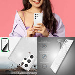NALIA Glitzerhülle für Samsung Galaxy S22 Ultra – Funkelndes Silikon Case – DAZZLIN (Transparent & Stoßfest) – Marke aus Berlin