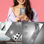 NALIA Glitzerhülle für Samsung Galaxy S22 Ultra – Funkelndes Silikon Case – DAZZLIN (Transparent & Stoßfest) – Marke aus Berlin