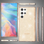 NALIA Glitzerhülle für Samsung Galaxy S22 Ultra – Funkelndes Silikon Case – DAZZLIN (Transparent & Stoßfest) – Marke aus Berlin
