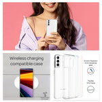 NALIA Transparente Glashülle für Samsung Galaxy S22 Plus – Holografischer Prisma-Effekt (Regenbogen Schimmer) – 9H Hartglas & Anti-Gelb – AURORA – Marke aus Berlin