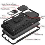 NALIA Military-Style Ringhülle kompatibel mit Samsung Galaxy S21 Hülle, Extrem Schützend mit Display-Rahmen & Kamera-Abdeckung, 360° Ring für Standfunktion & KFZ-Halterung, Hardcase