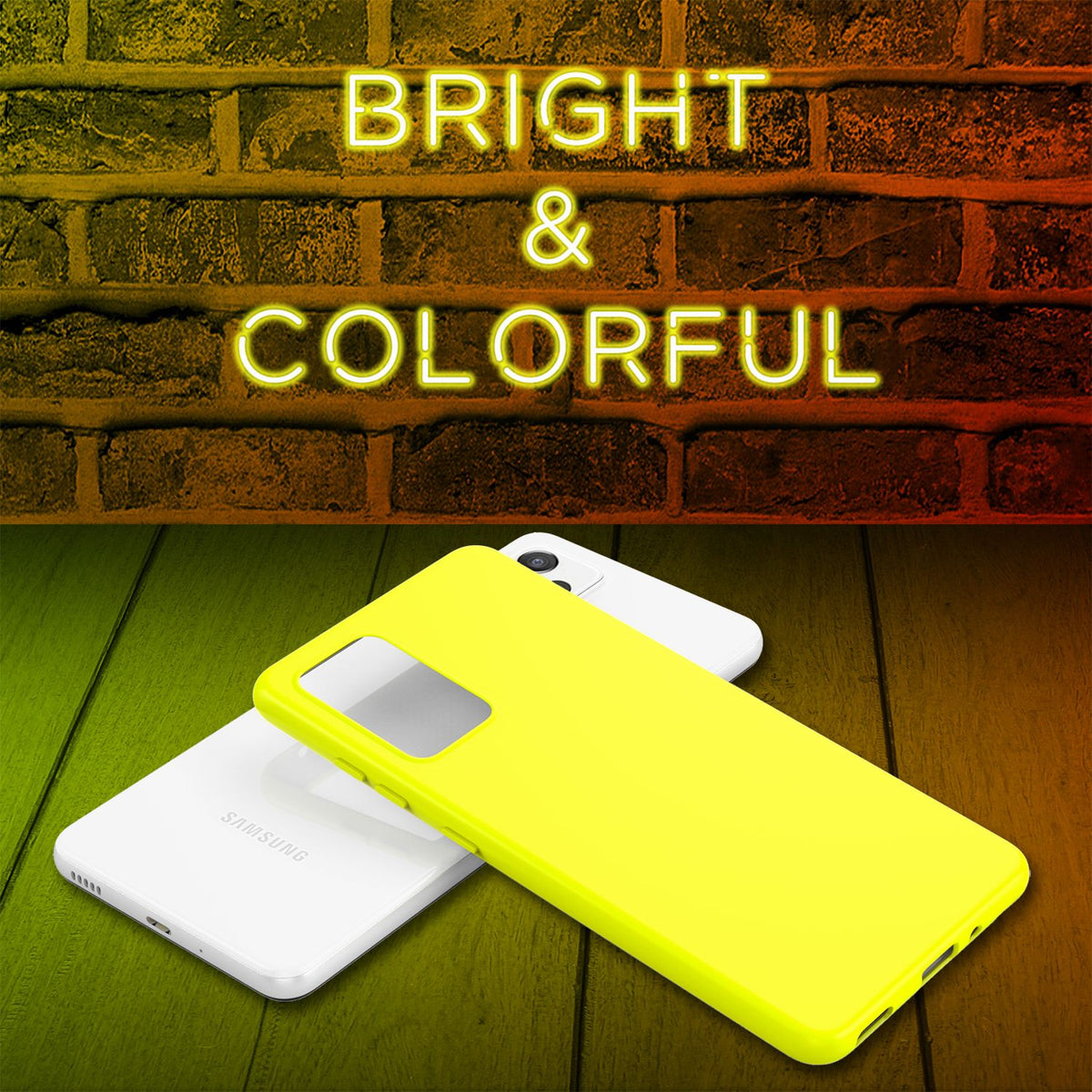 NALIA Neon Silikonhülle für Samsung Galaxy A33 – Soft-Touch & Signal-Neon – NEONSHOCK (Matte Schutzhülle) – Marke aus Berlin