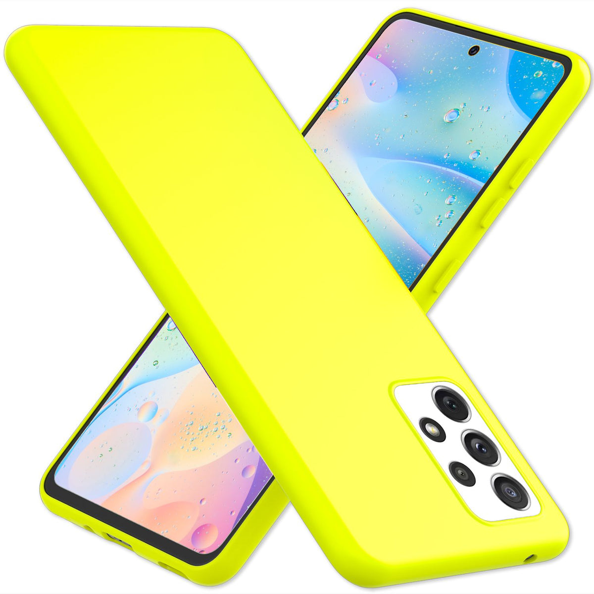NALIA Neon Silikonhülle für Samsung Galaxy A53 – Soft-Touch & Signal-Neon – NEONSHOCK (Matte Schutzhülle) – Marke aus Berlin