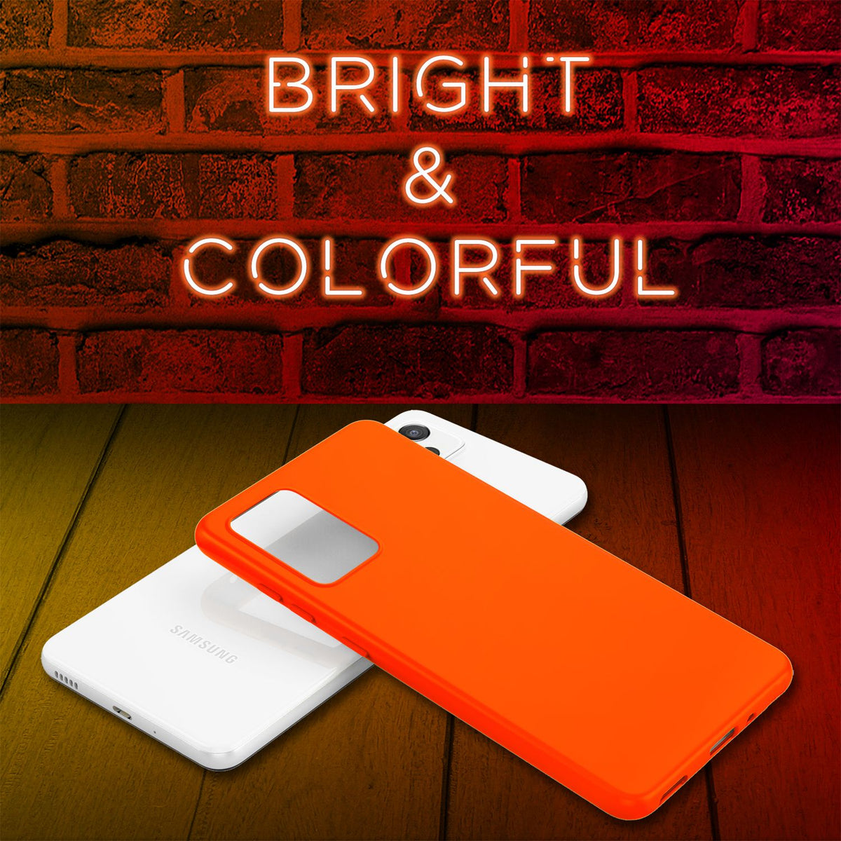 NALIA Neon Silikonhülle für Samsung Galaxy A53 – Soft-Touch & Signal-Neon – NEONSHOCK (Matte Schutzhülle) – Marke aus Berlin