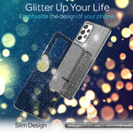 NALIA Glitzerhülle für Samsung Galaxy A53 – Funkelndes Silikon Case – DAZZLIN (Transparent & Stoßfest) – Marke aus Berlin