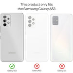NALIA Glitzerhülle für Samsung Galaxy A53 – Funkelndes Silikon Case – DAZZLIN (Transparent & Stoßfest) – Marke aus Berlin