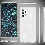 NALIA Glitzerhülle für Samsung Galaxy A53 – Funkelndes Silikon Case – DAZZLIN (Transparent & Stoßfest) – Marke aus Berlin