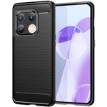 NALIA Silikonhülle für OnePlus 10 Pro – Rutschfest & Matt – VORTEX (Gebürstete Optik & Carbon Design) – Marke aus Berlin