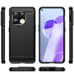 NALIA Silikonhülle für OnePlus 10 Pro – Rutschfest & Matt – VORTEX (Gebürstete Optik & Carbon Design) – Marke aus Berlin