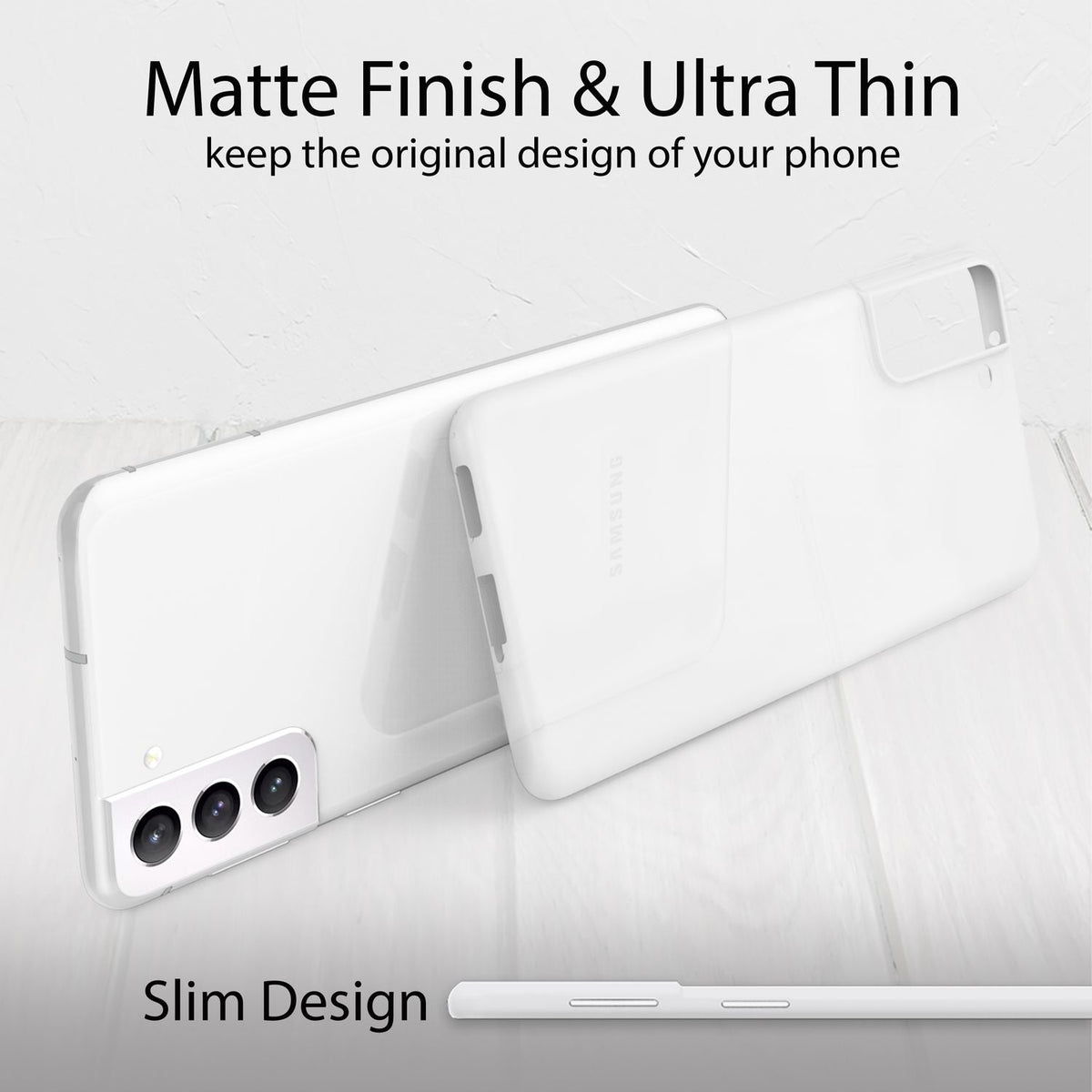 NALIA Ultra Slim Hardcase für Samsung Galaxy S22 Plus – Matt & 0.3mm Dünn – PHANTOM (Dünnes Cover & Kamera-Vollschutz) – Marke aus Berlin