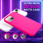NALIA Neon Silikonhülle für iPhone 14 – Soft-Touch & Signal-Neon – NEONSHOCK (Matte Schutzhülle) – Marke aus Berlin