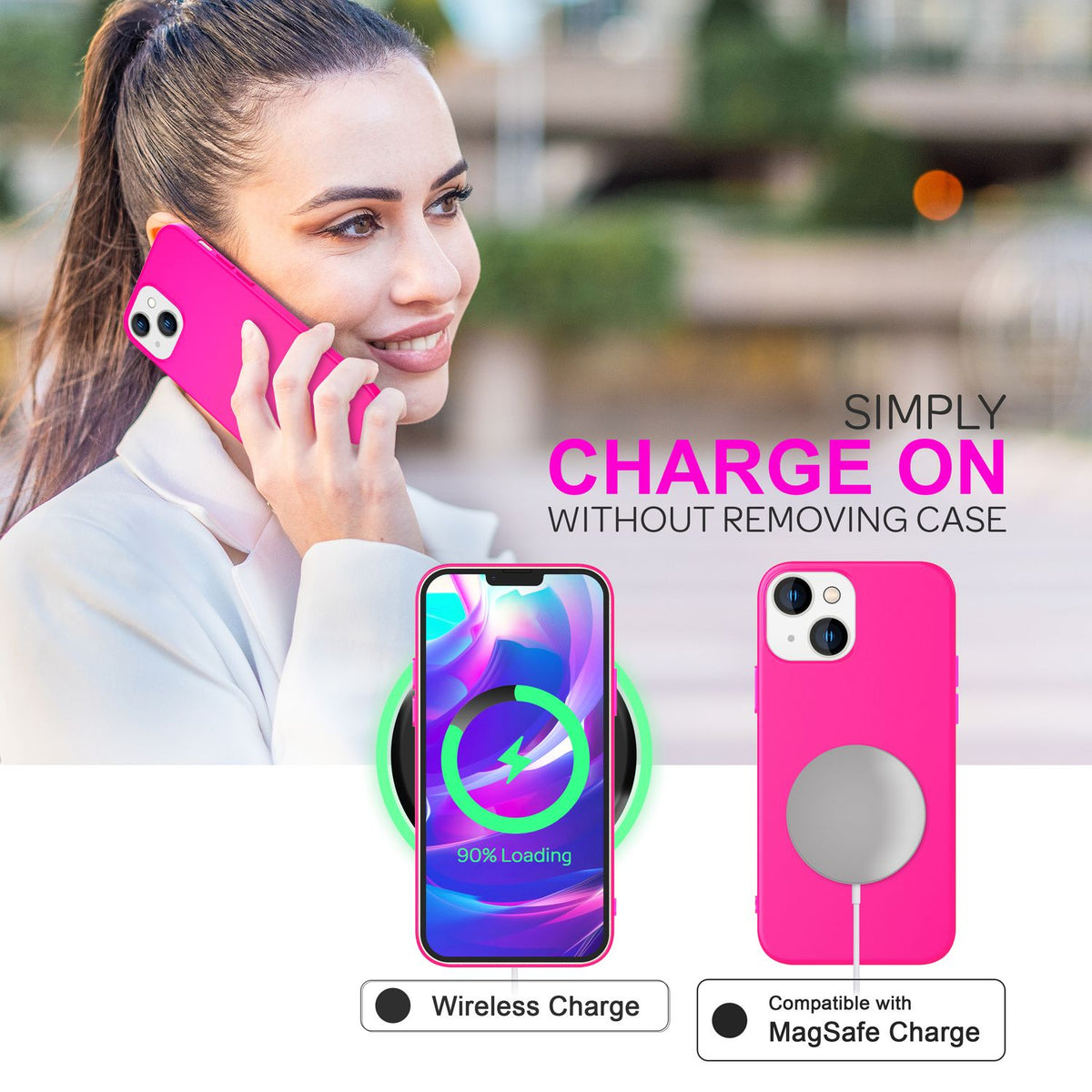 NALIA Neon Silikonhülle für iPhone 14 – Soft-Touch & Signal-Neon – NEONSHOCK (Matte Schutzhülle) – Marke aus Berlin