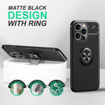NALIA Ringhülle für iPhone 14 Pro – Ring-Ständer 360° & für Magnet-Halter – GRIP360 (Mattiertes Silikon Case) – Marke aus Berlin