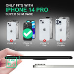 NALIA Ringhülle für iPhone 14 Pro – Ring-Ständer 360° & für Magnet-Halter – GRIP360 (Mattiertes Silikon Case) – Marke aus Berlin