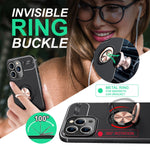 NALIA Ringhülle für iPhone 14 Pro – Ring-Ständer 360° & für Magnet-Halter – GRIP360 (Mattiertes Silikon Case) – Marke aus Berlin
