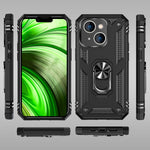 NALIA Panzerhülle für iPhone 14 Plus – Ring-Ständer 360° & Magnet-Halterung Kompatibel – RINGDEFEND (Stoßfestes Outdoor Case) – Marke aus Berlin