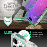 NALIA Glitzerhülle für iPhone 14 Pro Max – Funkelnder Glitzer-Look & Grip – SHINEPOP (Silikon Case) – Marke aus Berlin