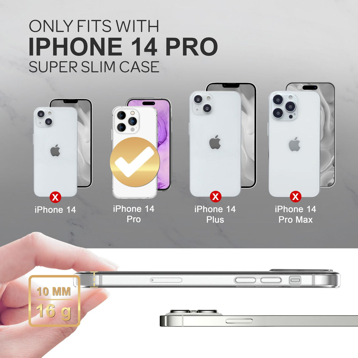 NALIA 360° Hülle für iPhone 14 Pro – Vorne & Hinten Schutz – 360GUARD (Full-Body Case) – Marke aus Berlin