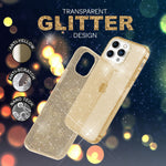 NALIA Glitzerhülle für iPhone 14 Pro Max – Funkelndes Silikon Case – DAZZLIN (Transparent & Stoßfest) – Marke aus Berlin