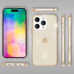 NALIA Glitzerhülle für iPhone 14 Pro Max – Funkelndes Silikon Case – DAZZLIN (Transparent & Stoßfest) – Marke aus Berlin