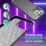 NALIA Silikonhülle für iPhone 14 Plus – Rutschfest & Matt – VORTEX (Gebürstete Optik & Carbon Design) – Marke aus Berlin