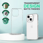 NALIA Transparente Hülle für iPhone 14 – Anti-Gelb & Stoßfest – BLYSS (Rückseite in Glas-Optik) – Marke aus Berlin