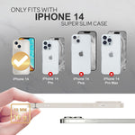 NALIA Marmor Glas Case für iPhone 14 – Robustes 9H Echtglas – MARBELLE (Silikon Bumper & Grip) – Marke aus Berlin