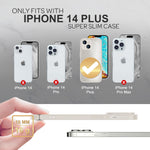 NALIA Marmor Glas Case für iPhone 14 Plus – Robustes 9H Echtglas – MARBELLE (Silikon Bumper & Grip) – Marke aus Berlin