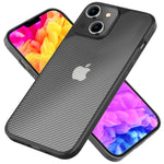 NALIA Mattes Carbon Look Case kompatibel mit iPhone 14 Plus Hülle, Durchsichtige Carbon-Struktur Anti-Fingerprint Robust Anti-Gelb Robust, Harte Rückseite & Verstärkter Silikon-Rand