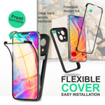 NALIA 360° Hülle für iPhone 14 – Vergilbungsfrei & Rutschfester Matt-Rahmen – SURROUND (Full-Body Case mit Kameraschutz) – Marke aus Berlin