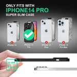 NALIA 360° Hülle für iPhone 14 Pro – Vergilbungsfrei & Rutschfester Matt-Rahmen – SURROUND (Full-Body Case mit Kameraschutz) – Marke aus Berlin