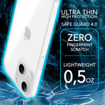 NALIA Ultra Slim Hardcase für iPhone 14 Plus – Matt-Transparent & 0.3mm Dünn – PHANTOM (Dünnes Cover & Kamera-Vollschutz) – Marke aus Berlin