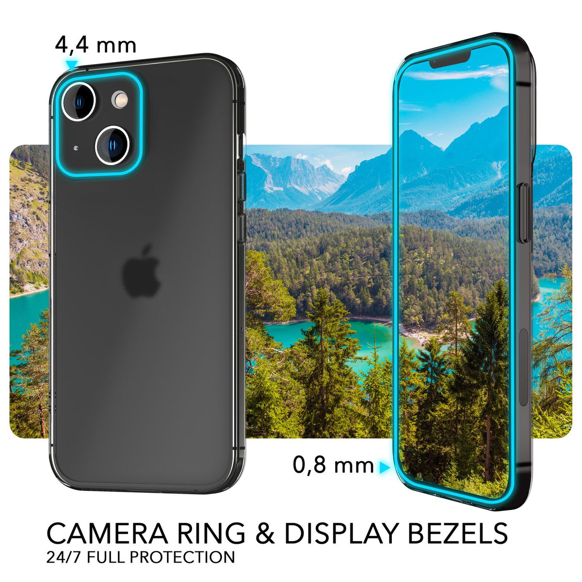 NALIA Ultra Slim Hardcase für iPhone 14 Plus – Matt-Transparent & 0.3mm Dünn – PHANTOM (Dünnes Cover & Kamera-Vollschutz) – Marke aus Berlin