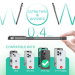 NALIA Ultra Slim Hardcase für iPhone 14 Plus – Matt-Transparent & 0.3mm Dünn – PHANTOM (Dünnes Cover & Kamera-Vollschutz) – Marke aus Berlin