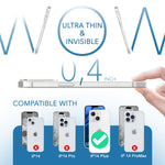 NALIA Ultra Slim Hardcase für iPhone 14 Plus – Matt-Transparent & 0.3mm Dünn – PHANTOM (Dünnes Cover & Kamera-Vollschutz) – Marke aus Berlin